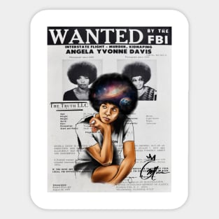 Wanted Angela Davis Sticker